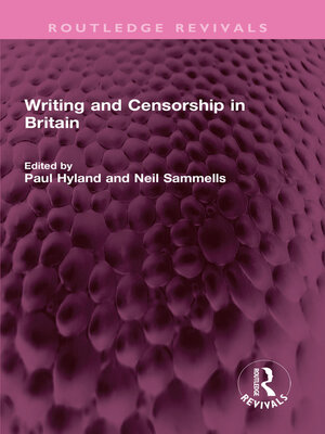 cover image of Writing and Censorship in Britain